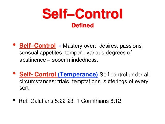 growing in self control