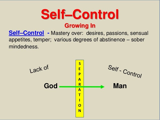 growing in self control
