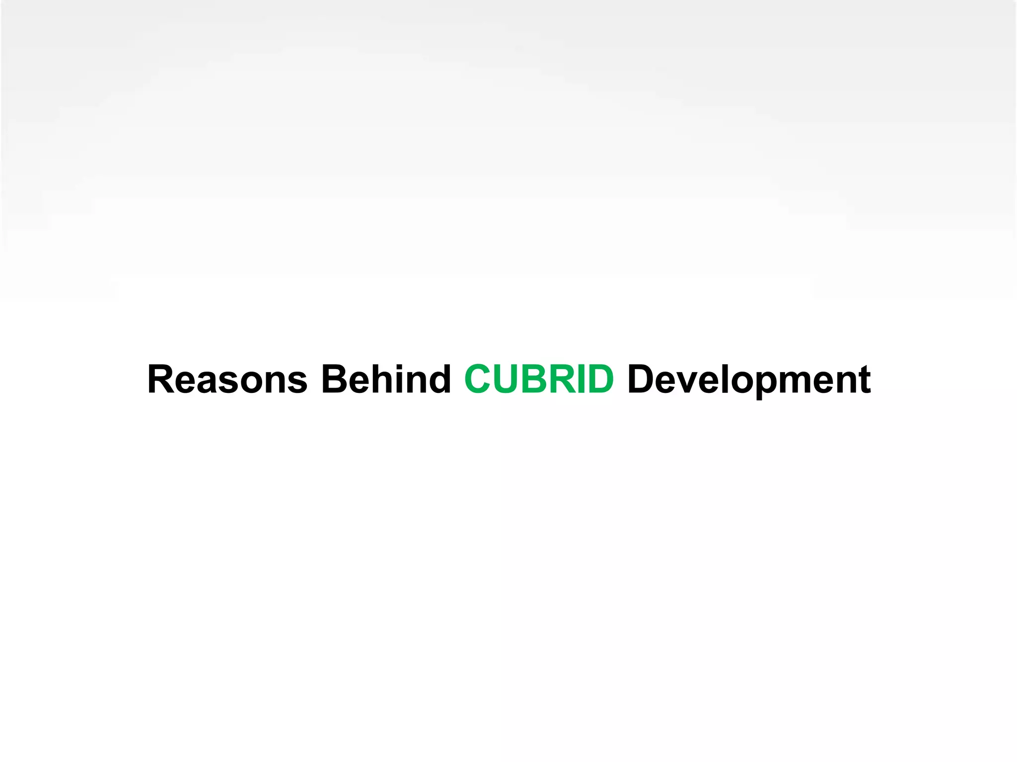 Reasons Behind CUBRID Development
 