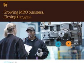 Growing MRO business:
Closing the gaps
A UPS White Paper June 2016
 