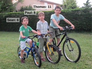Thomas: 11
Paul: 8
Sean: 6

 