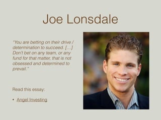 Advice from 
Experienced Angels 
 