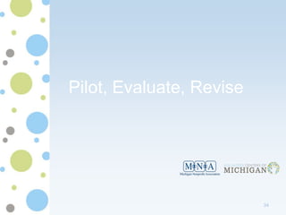Pilot, Evaluate, Revise




                          34
 
