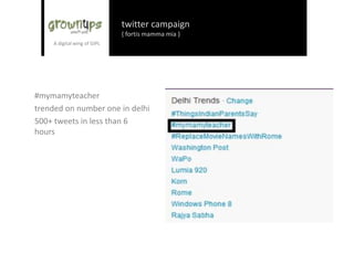 social media marketing
{ case study I }
client: action hospital
campaign: heart makeover initiative (world heart day)
objective:
to establish SBAMI and its doctors as the leaders in cardiac care, increase awareness towards
healthy living and to create a buzz around the brand by engaging people
approach:
phase 1: informative content including tips, facts, exercises and recipes was shared prior to
the quiz. a mnemonic was designed for the same
phase 2: an informative, heart knowledge based quiz was conducted
phase 3: a live chat session was organized one day prior to the event
phase 4: announcement of results and audience gratification
 