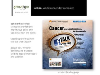 result:
the campaign engaged 14,569 users and reached was 12,3987 users organically.
social media marketing
(case study II)
 