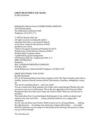 Grow Rich While You Sleep.pdf