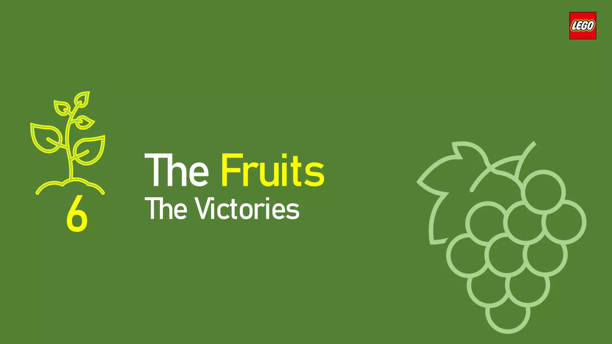 6
The Fruits
The Victories
 