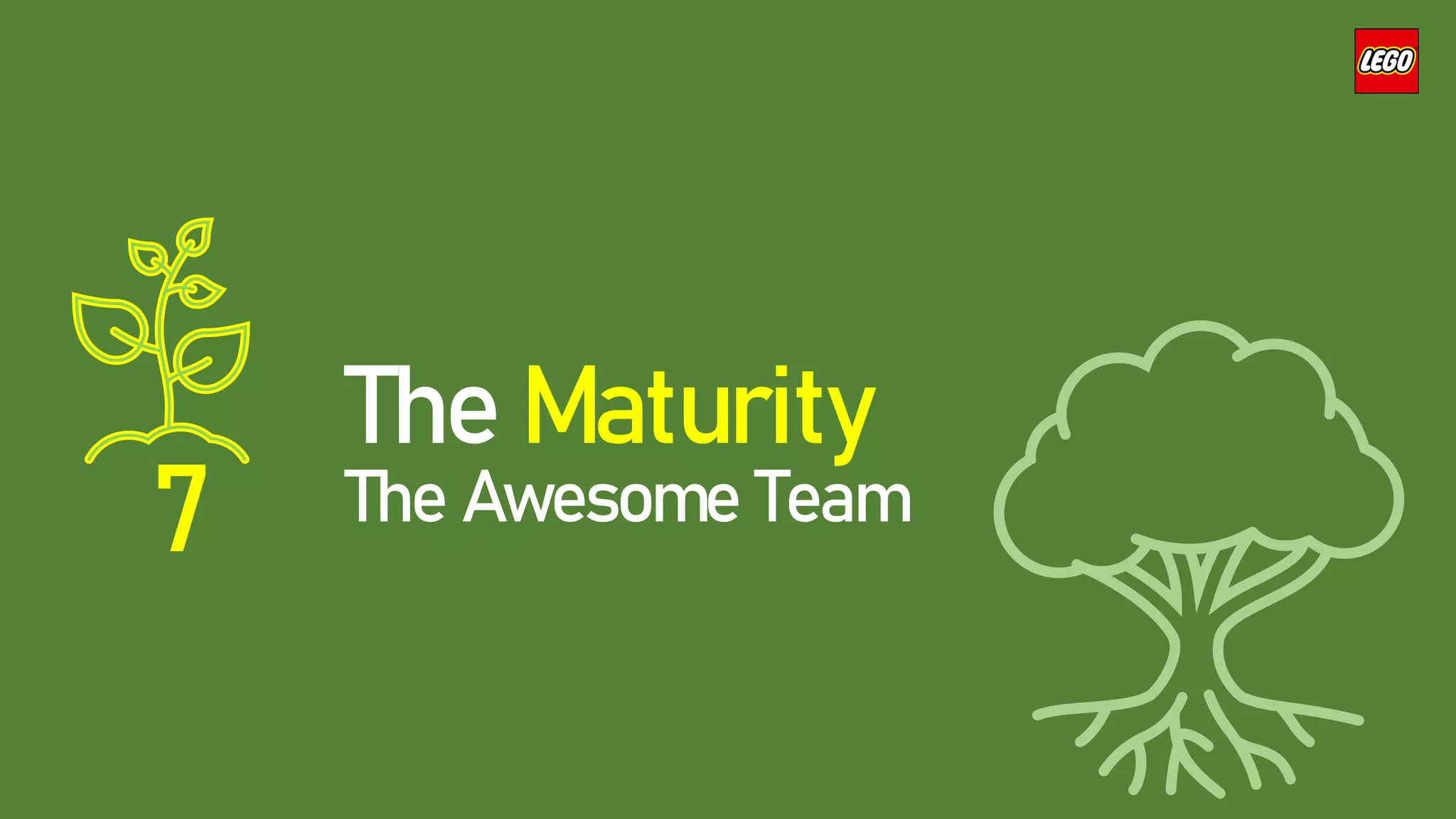 7
The Maturity
The Awesome Team
 