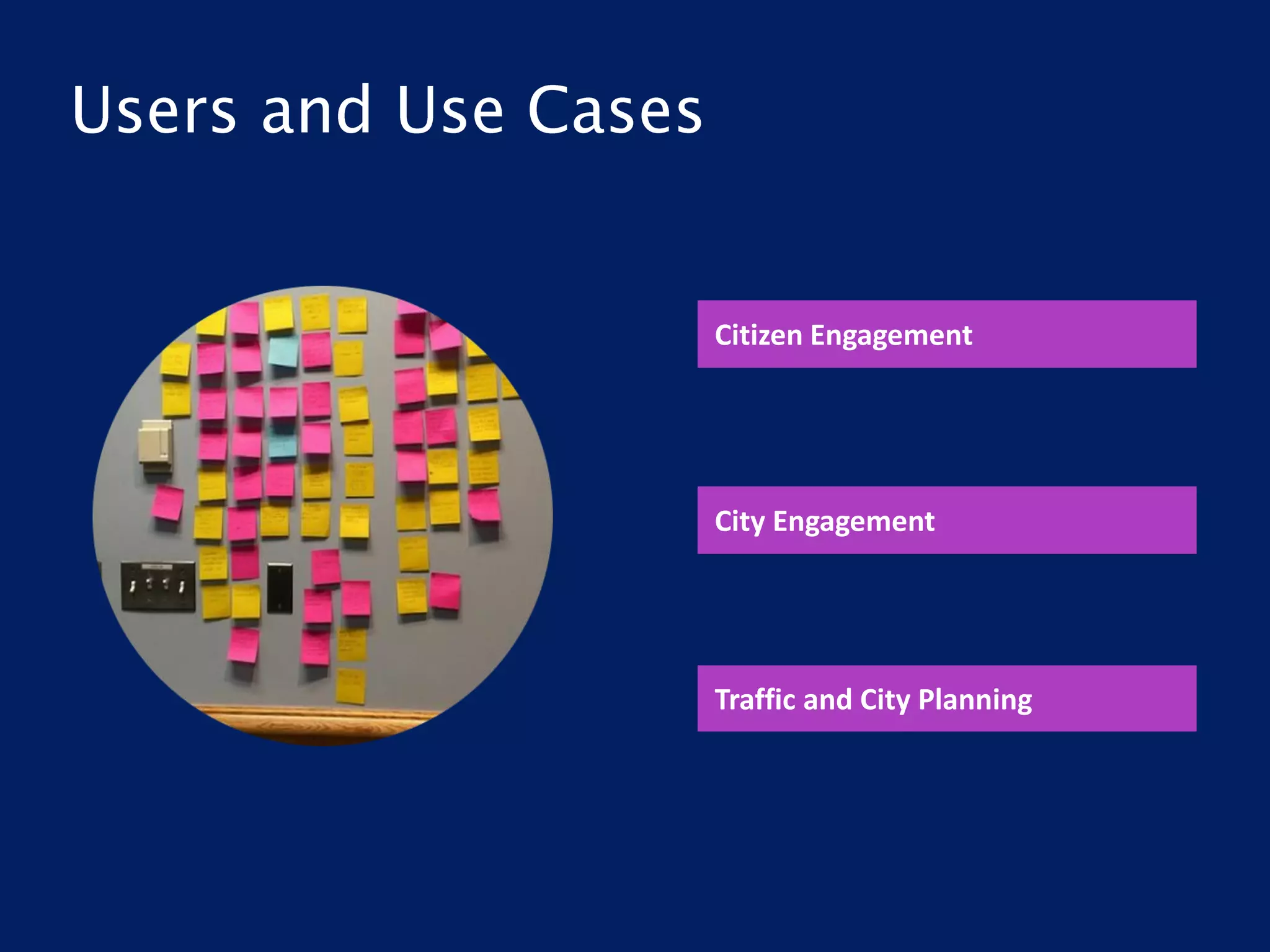 Traffic and City Planning
Citizen Engagement
City Engagement