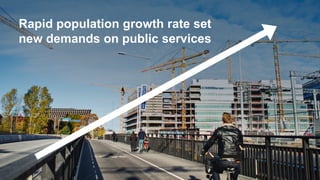 The Capital of Scandinavia
Rapid population growth rate set
new demands on public services
 