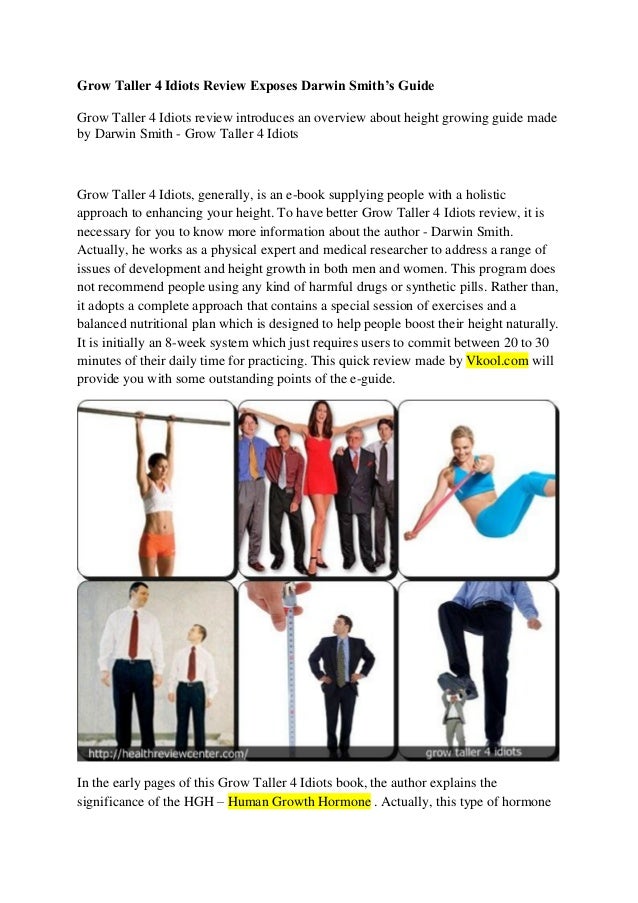 Grow Taller 4 Idiots Review Exposes Darwin Smiths Guide