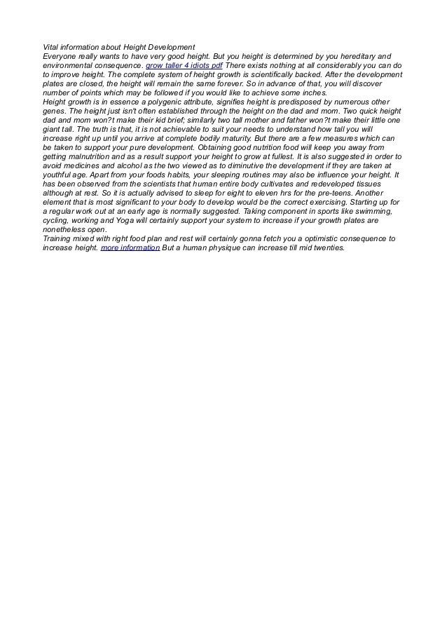 grow taller 4 idiots pdf
