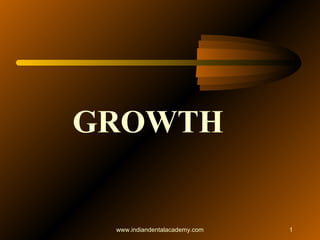 GROWTH

www.indiandentalacademy.com

1

 