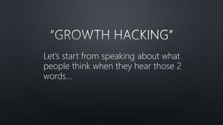 Let’s start from speaking about what
people think when they hear those 2
words…
 
