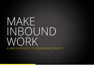 MAKE
INBOUND
WORKA SIMPLE APROACH TO ENGINEERING GROWTH
 