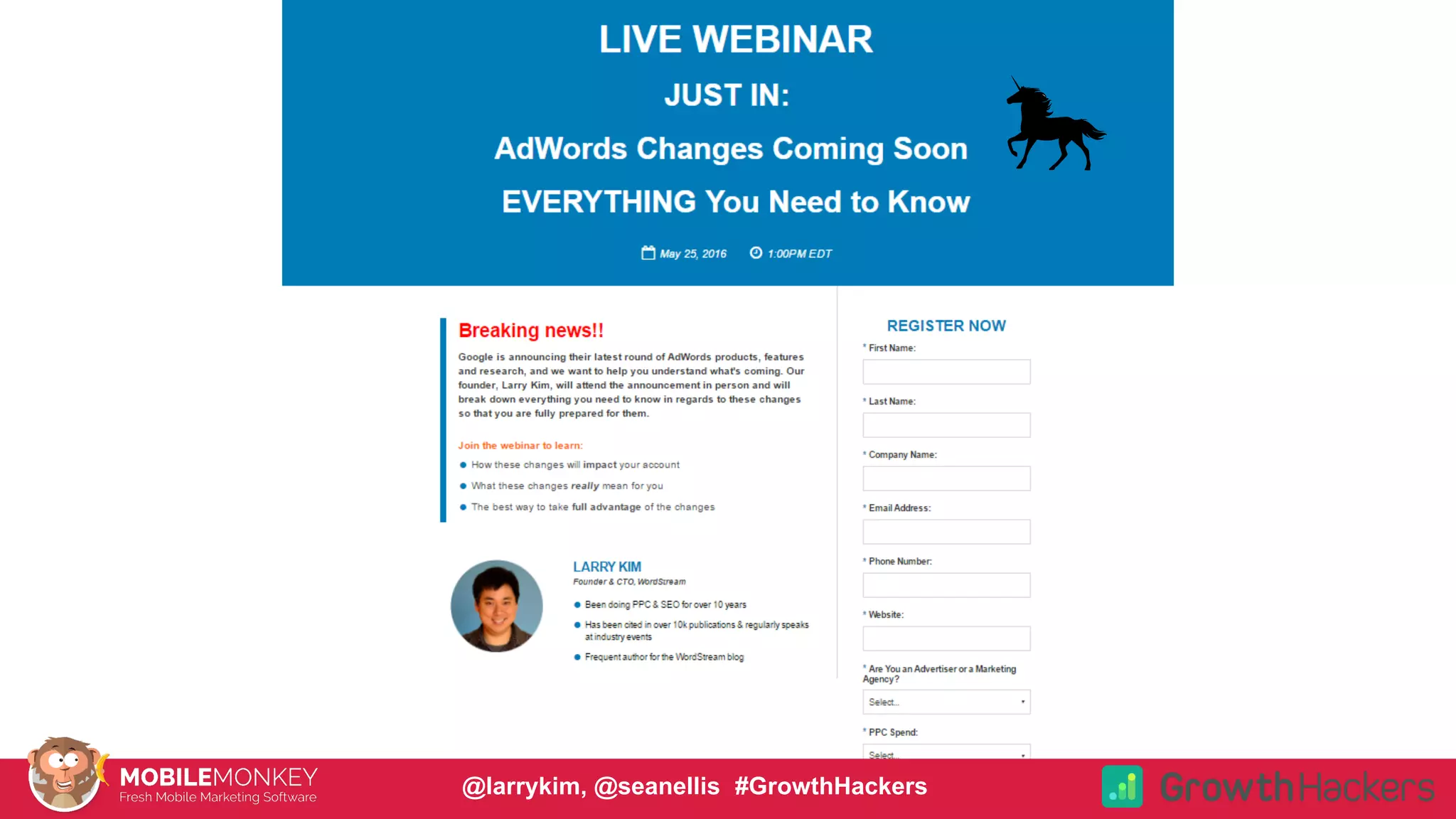 #CMCa2z @larrykim@larrykim, @seanellis #GrowthHackers
 