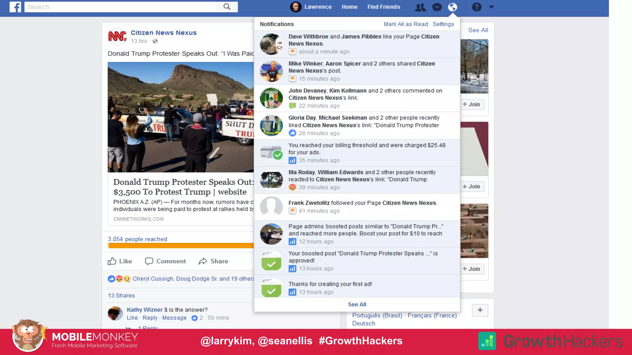 #CMCa2z @larrykim@larrykim, @seanellis #GrowthHackers
 