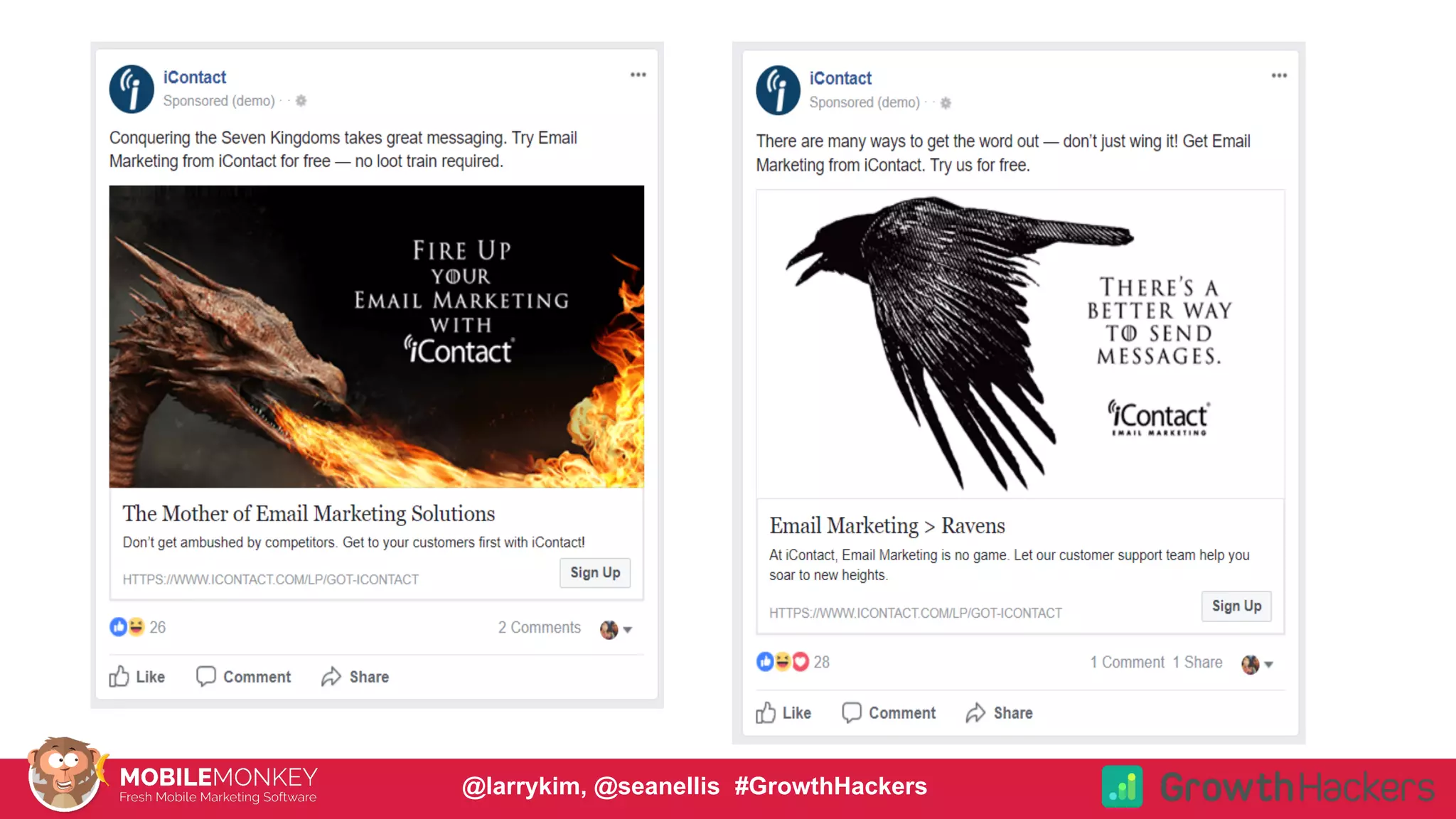 @larrykim, @seanellis #GrowthHackers
 