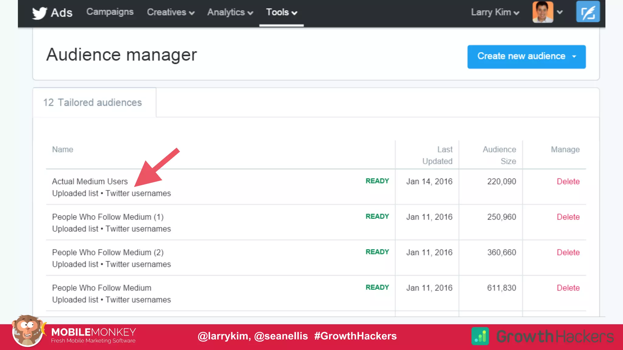 @larrykim, @seanellis #GrowthHackers
 