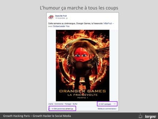 L’humour ça marche à tous les coups
Growth Hacking Paris – Growth Hacker le Social Media
 