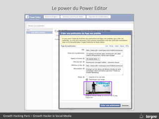 Growth Hacking Paris – Growth Hacker le Social Media
Le power du Power Editor
 