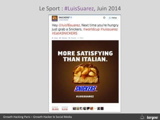 Growth Hacking Paris – Growth Hacker le Social Media
Le Sport : #LuisSuarez, Juin 2014
 