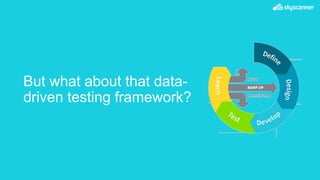 But what about that data-
driven testing framework?
 