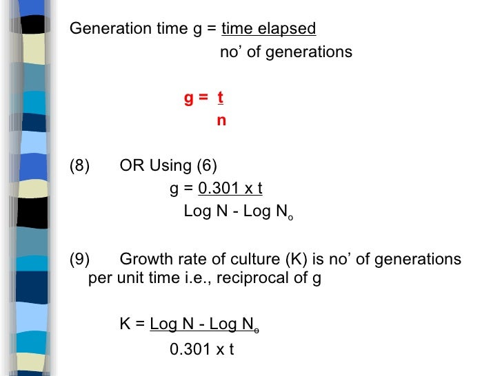 how to calculate generation time