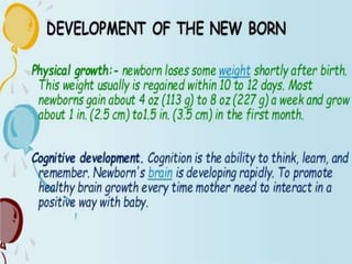 Growth and development