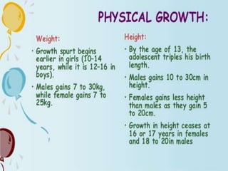 Growth and development