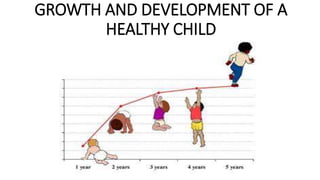 GROWTH AND DEVELOPMENT OF A
HEALTHY CHILD
 