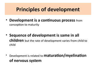 Growth and development (Lecture notes for MBBS students) | PPTX