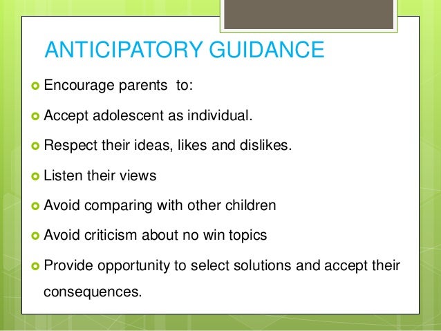 anticipatory guidance