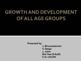 Presented by;
J. Bhuvaneshwari
V. Deepa
J. Juhin
IIIrd Year B.Sc(N)
C.S.I JACON.
 
