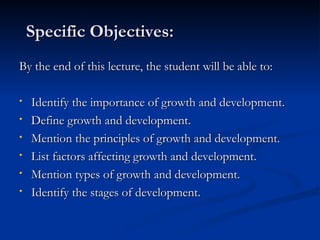 Growth and Development of children presentation | PPT
