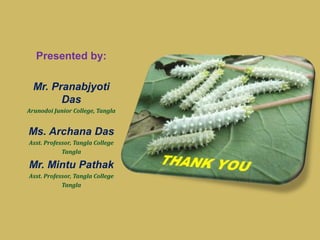 Presented by:
Mr. Pranabjyoti
Das
Arunodoi Junior College, Tangla
Ms. Archana Das
Asst. Professor, Tangla College
Tangla
Mr. Mintu Pathak
Asst. Professor, Tangla College
Tangla
 