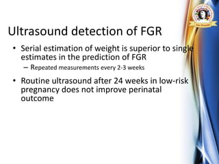 FETAL GROWTH ASSESSMENT CONCEPT OF F.G.R. & PLOTTING GROWTH CHARTS | PDF