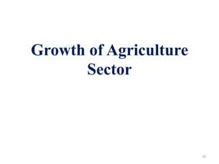 Growth of Agriculture
Sector
10
 