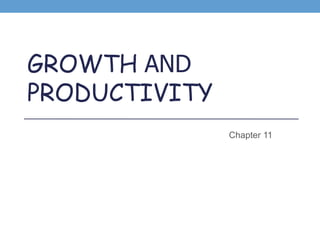 GROWTH  AND   PRODUCTIVITY Chapter 11 