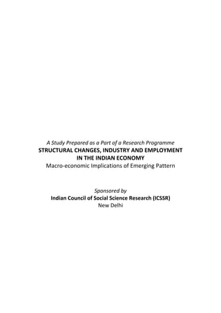 growth and structural change in Indian Economypdf | PDF