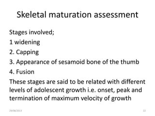 THE USE OF HAND AND WRIST RADIOGRAPH, OPG AND CEPHALOMETRIC RADIOGRAPH ...
