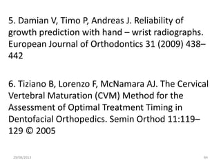 THE USE OF HAND AND WRIST RADIOGRAPH, OPG AND CEPHALOMETRIC RADIOGRAPH ...