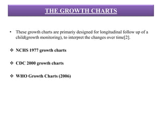 NCHS 1977 growth charts[Hamill et al 1977, 1979]
• Using longitudinal-data from the Fels Research Institute, collected in ...