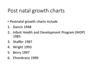 Comprehensive Overview of Growth Charts in Neonatology and Fetal ...