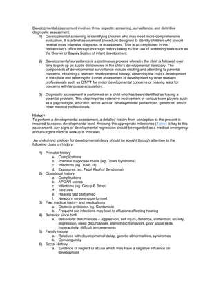 Comprehensive Overview of Child Growth and Development Assessment | PDF