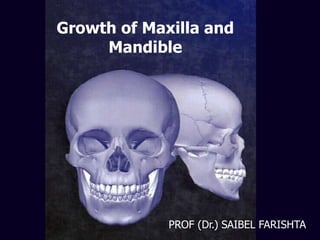 Growth of Maxilla and
Mandible
PROF (Dr.) SAIBEL FARISHTA
 