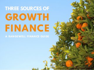 GROWTH
A RANGEWELL FINANCE GUIDE
FINANCE
THREE SOURCES OF
 