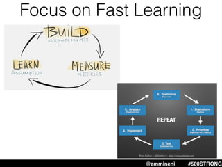 Focus on Fast Learning
@ammineni #500STRONG
 
