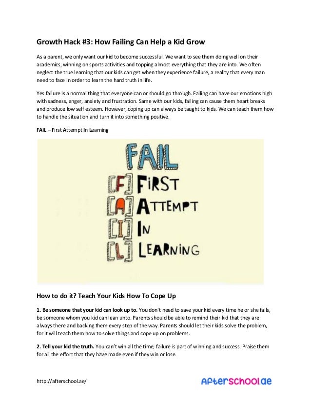 Growth Hack 3 How Failing Can Help A Kid Grow