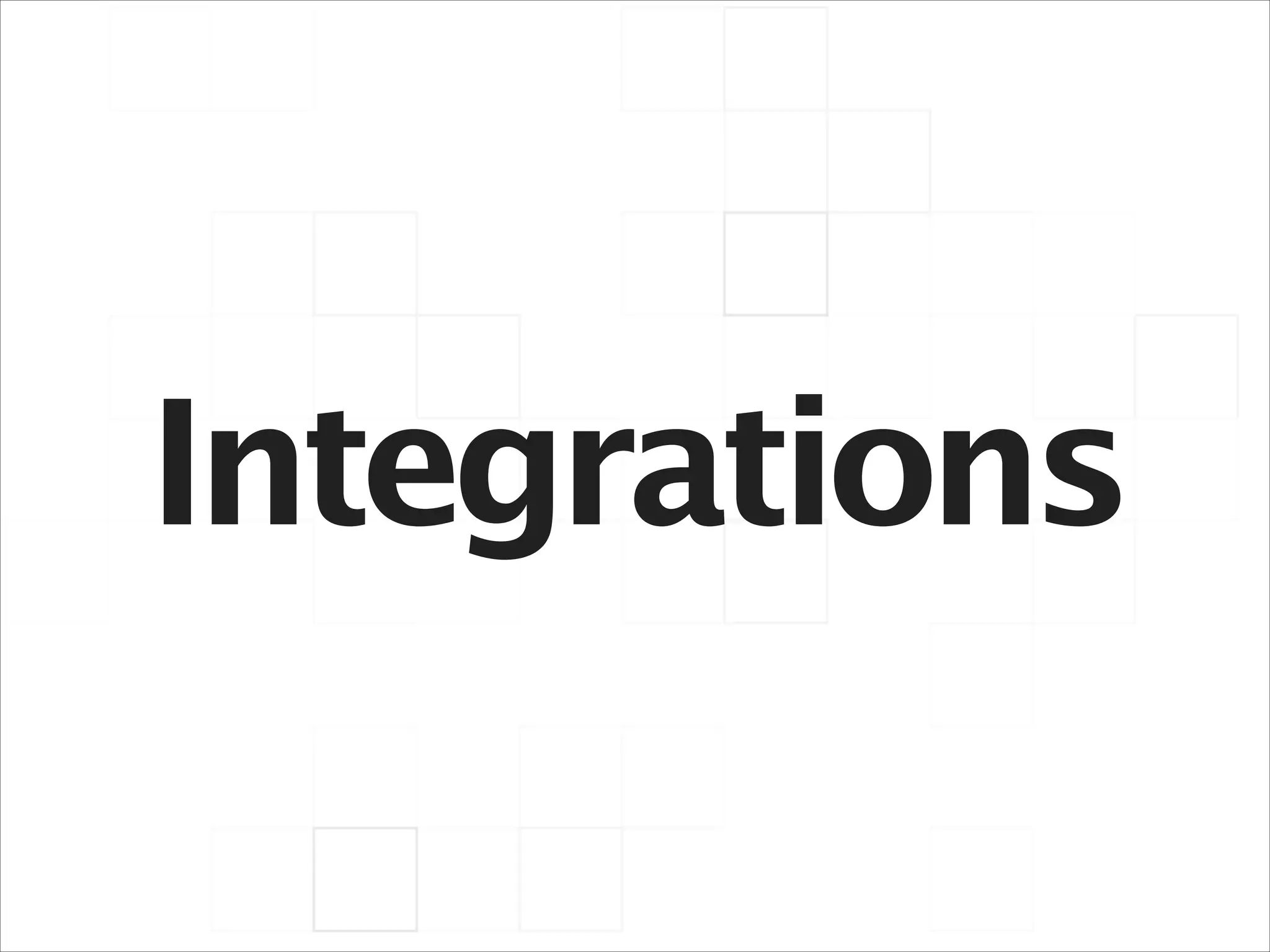 Integrations

 